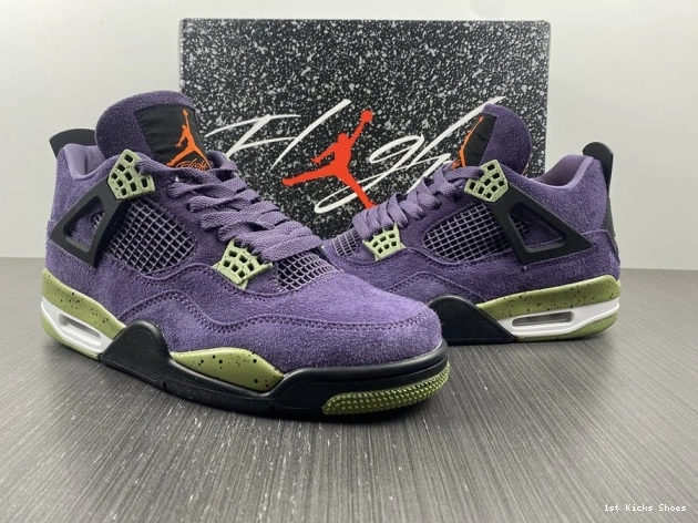 1st Kicks Air Purple Canyon Jordan 4 WMNS AQ9129-500 0727